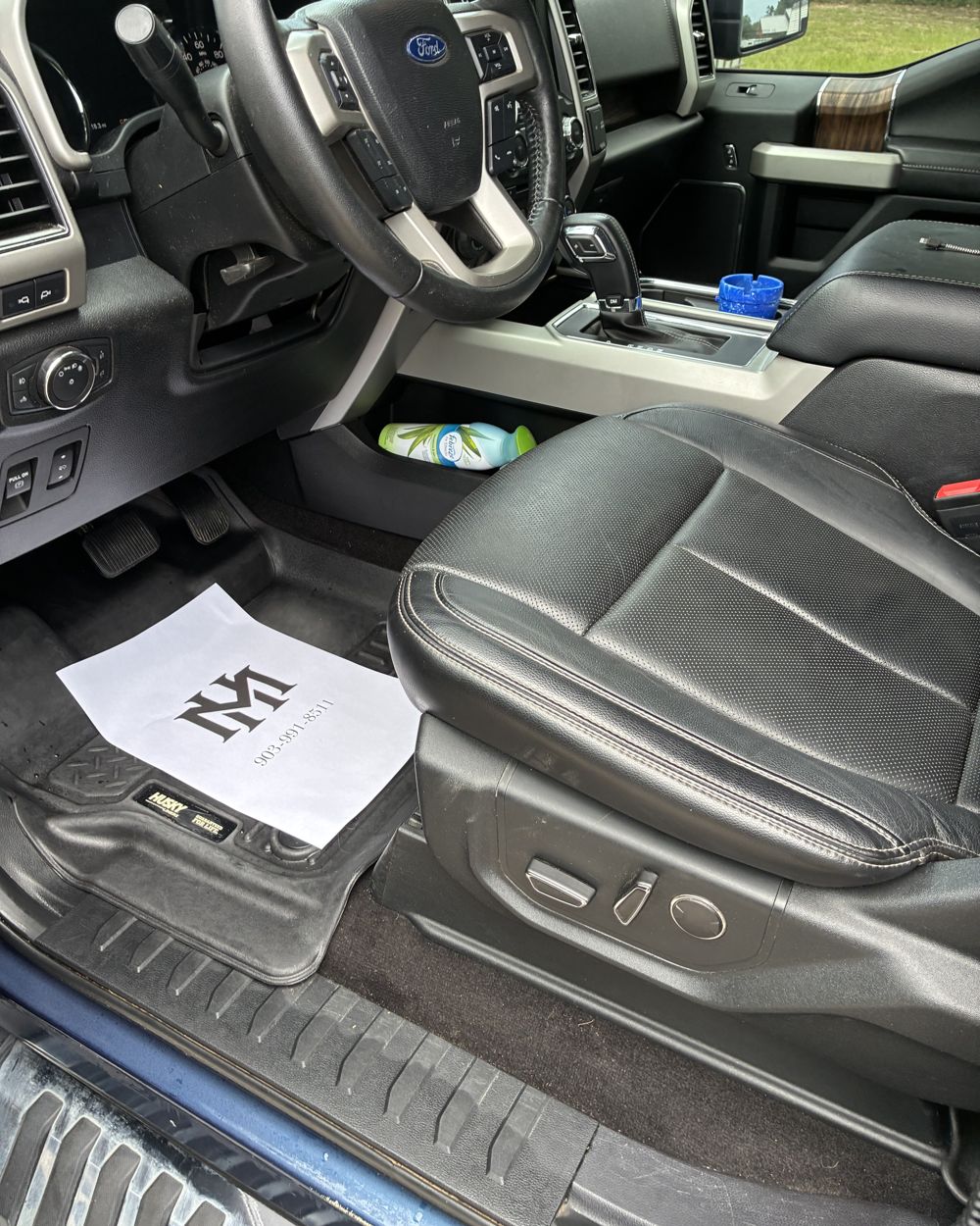 After: Muddy truck floor mats before and after cleaning