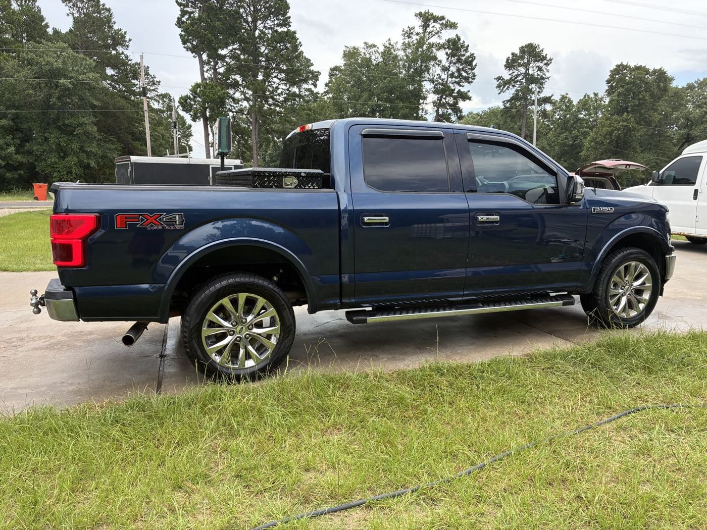 Blue Ford F-150 after mobile detail