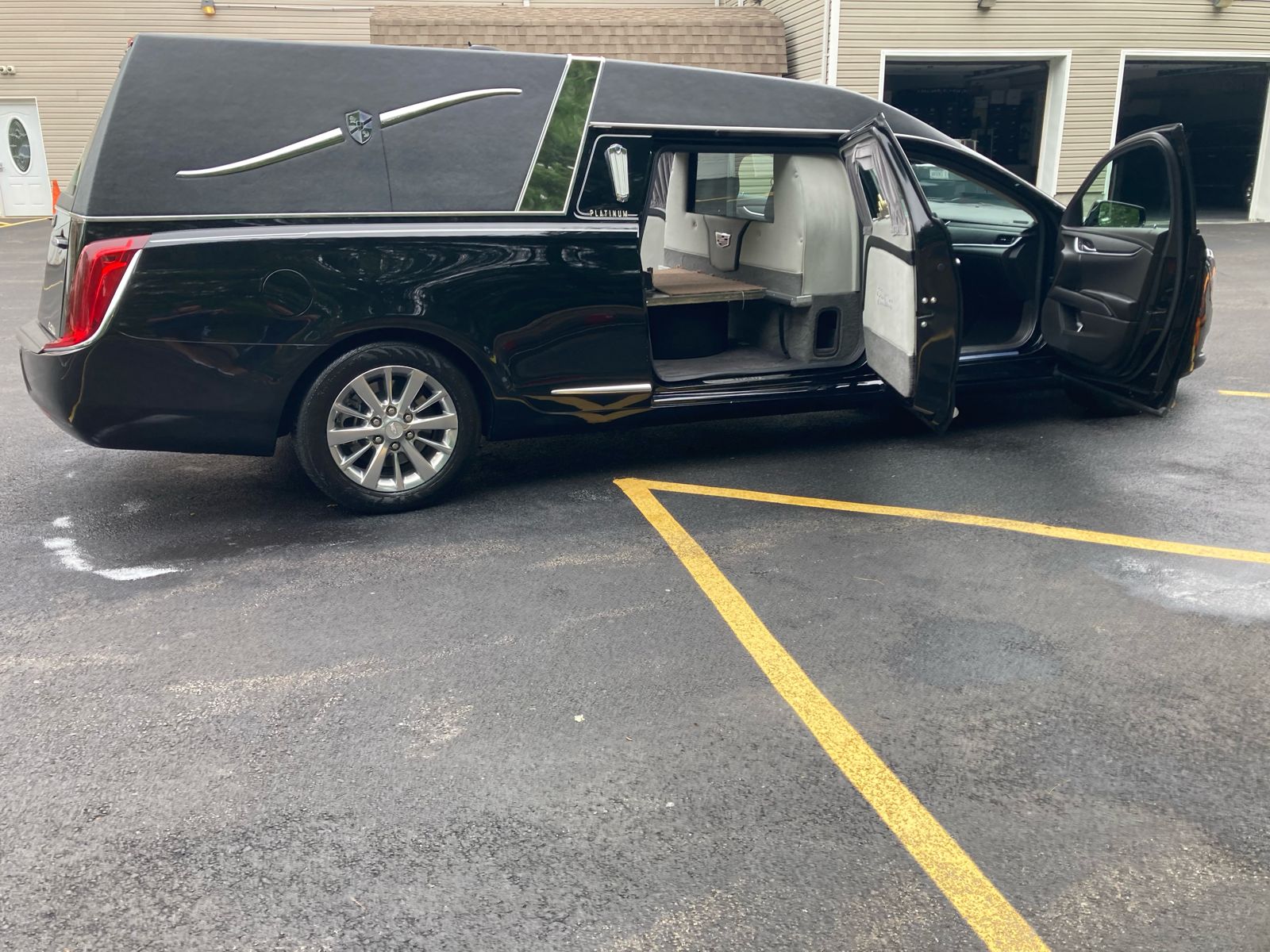 Black hearse after commercial detail
