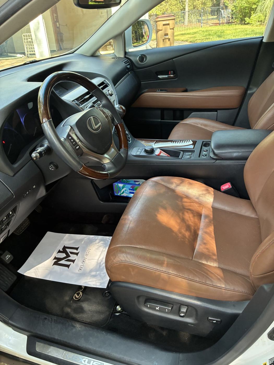 Conditioned saddle leather Lexus interior
